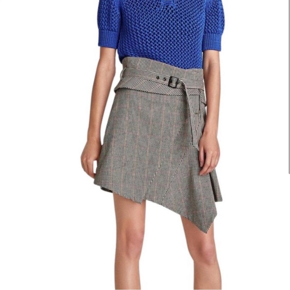 Zara Plaid Checkered High Waisted Skirt Size Small NWT